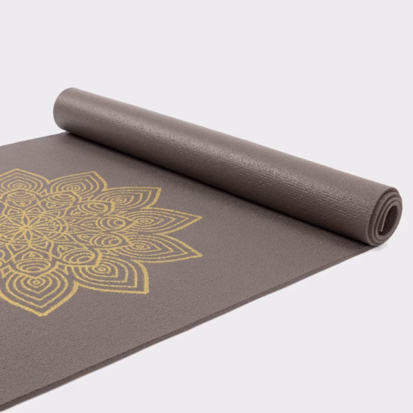 68998a965ec66775f99c545d46591a69.jpg Коврик для йоги Bodhi Rishikesh Premium Golden Mandala Grey